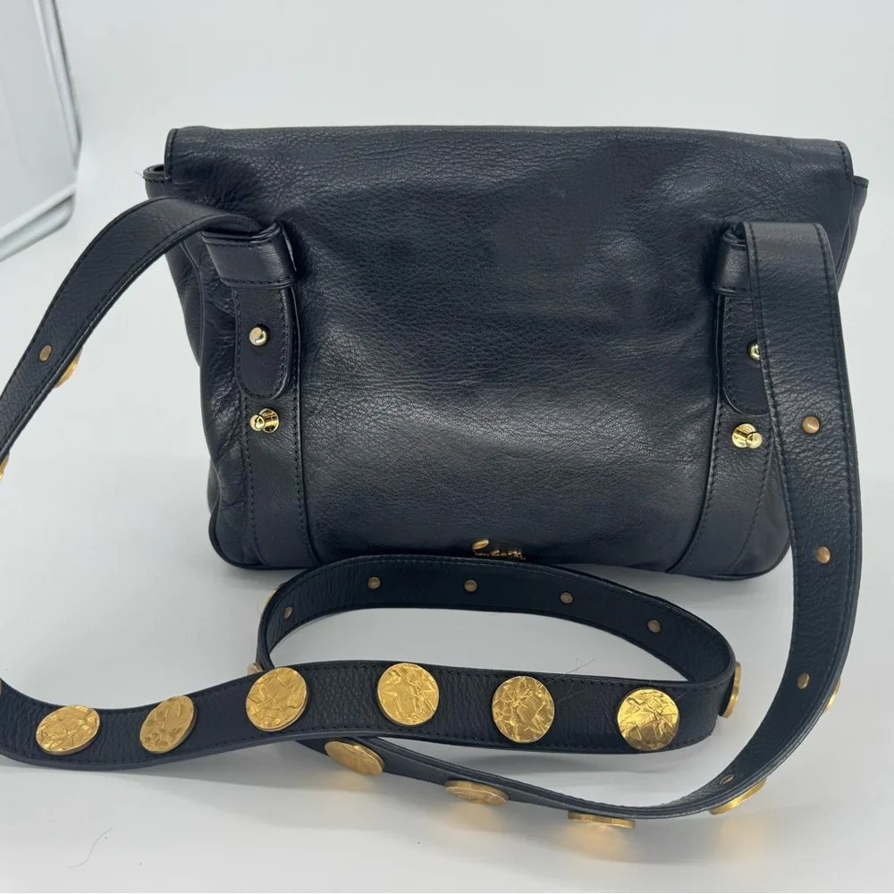 Christian Louboutin Black Leather Crossbody Bag | Red Lining | Gold Hardware